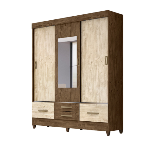 Moval - GR Vegas+Com.Venus - Castanho Wood e Avela Wood - Com Espelho - Infinito - E-Commerce